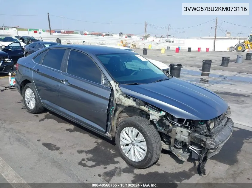 2019 Volkswagen Jetta 1.4T R-Line/1.4T S/1.4T Se VIN: 3VWC57BU2KM073116 Lot: 40560755