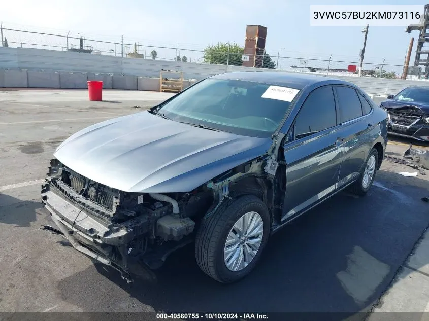 2019 Volkswagen Jetta 1.4T R-Line/1.4T S/1.4T Se VIN: 3VWC57BU2KM073116 Lot: 40560755