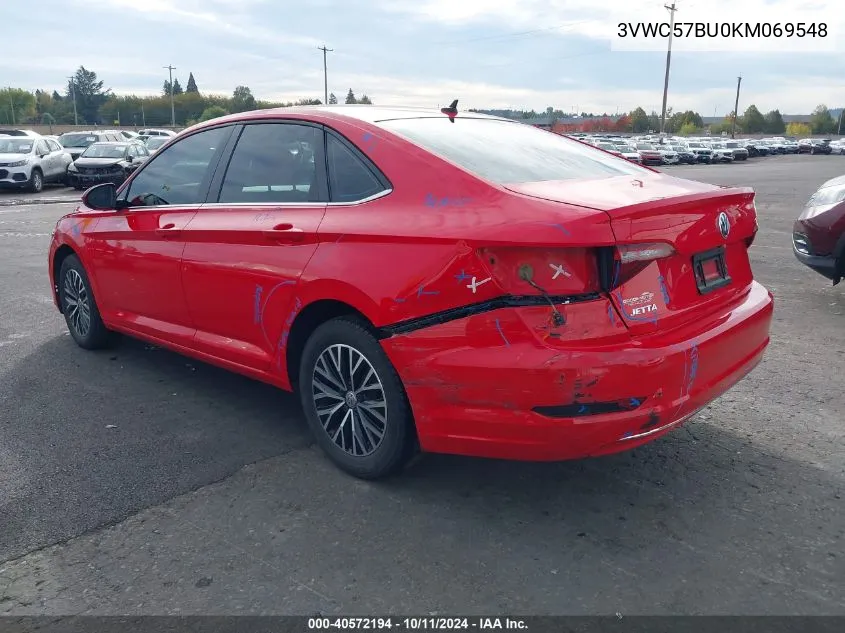 2019 Volkswagen Jetta 1.4T R-Line/1.4T S/1.4T Se VIN: 3VWC57BU0KM069548 Lot: 40572194