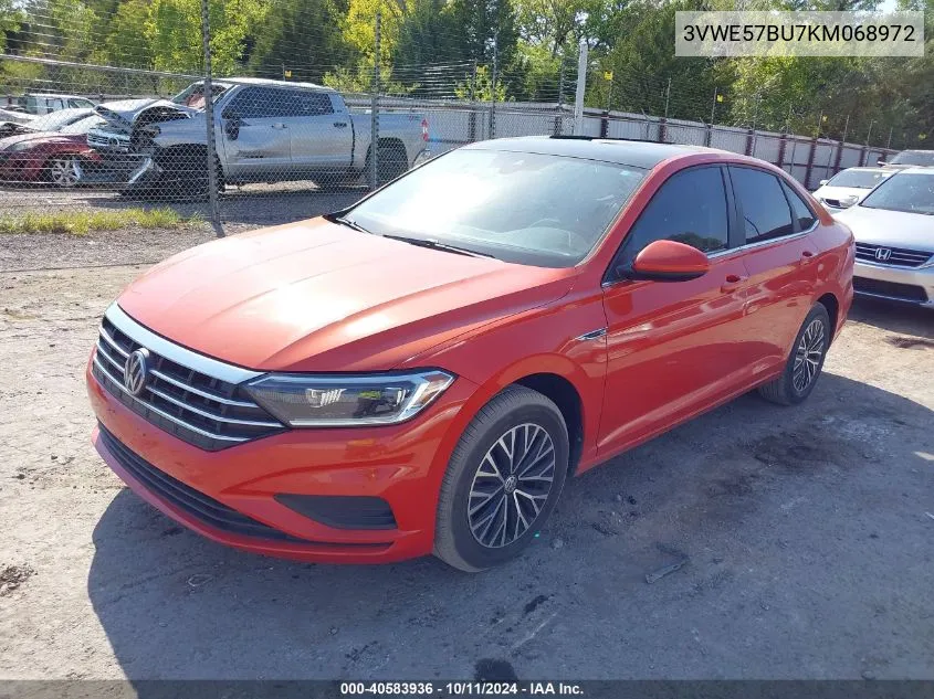 2019 Volkswagen Jetta Sel VIN: 3VWE57BU7KM068972 Lot: 40583936