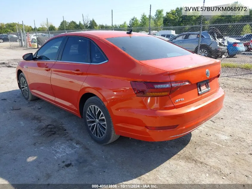 2019 Volkswagen Jetta Sel VIN: 3VWE57BU7KM068972 Lot: 40583936