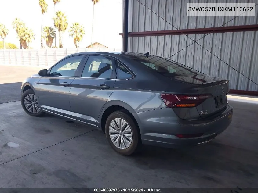 2019 Volkswagen Jetta 1.4T R-Line/1.4T S/1.4T Se VIN: 3VWC57BUXKM110672 Lot: 40597975