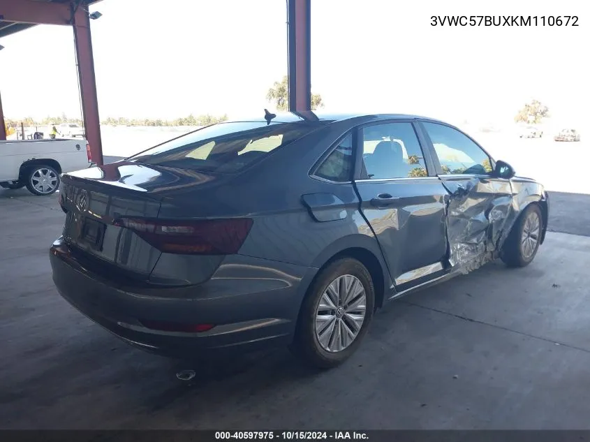 2019 Volkswagen Jetta 1.4T R-Line/1.4T S/1.4T Se VIN: 3VWC57BUXKM110672 Lot: 40597975