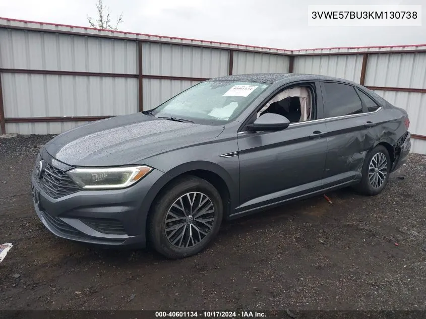 2019 Volkswagen Jetta 1.4T Sel VIN: 3VWE57BU3KM130738 Lot: 40601134