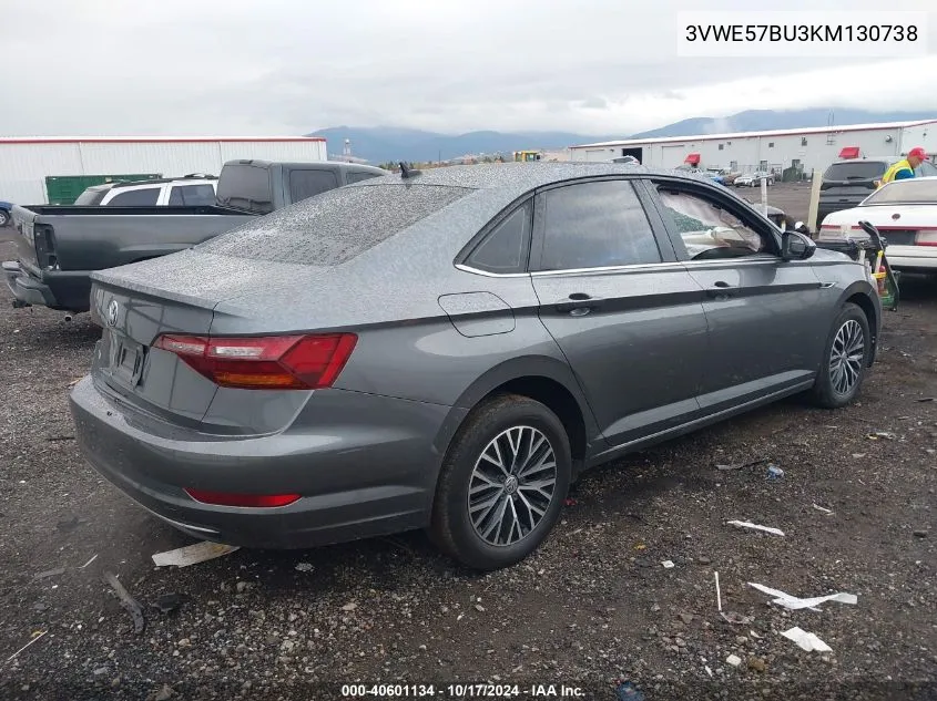 2019 Volkswagen Jetta 1.4T Sel VIN: 3VWE57BU3KM130738 Lot: 40601134