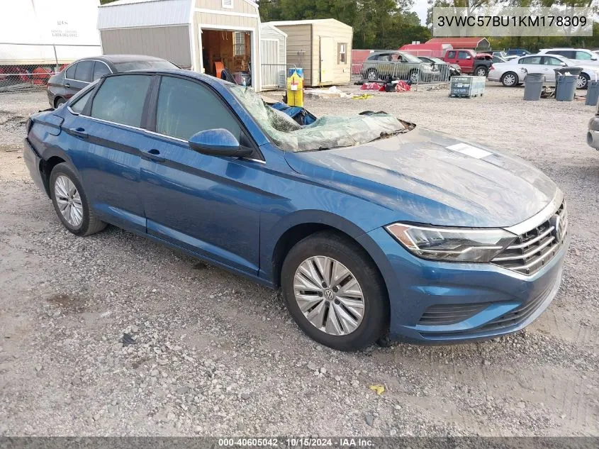 2019 Volkswagen Jetta 1.4T R-Line/1.4T S/1.4T Se VIN: 3VWC57BU1KM178309 Lot: 40605042