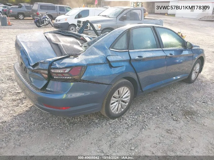 2019 Volkswagen Jetta 1.4T R-Line/1.4T S/1.4T Se VIN: 3VWC57BU1KM178309 Lot: 40605042