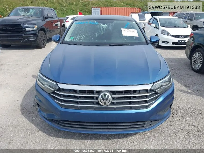 2019 Volkswagen Jetta S/Se/R-Line VIN: 3VWC57BU8KM191333 Lot: 40605360