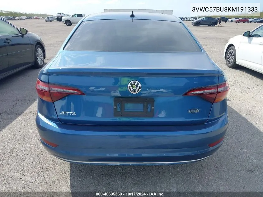 2019 Volkswagen Jetta S/Se/R-Line VIN: 3VWC57BU8KM191333 Lot: 40605360