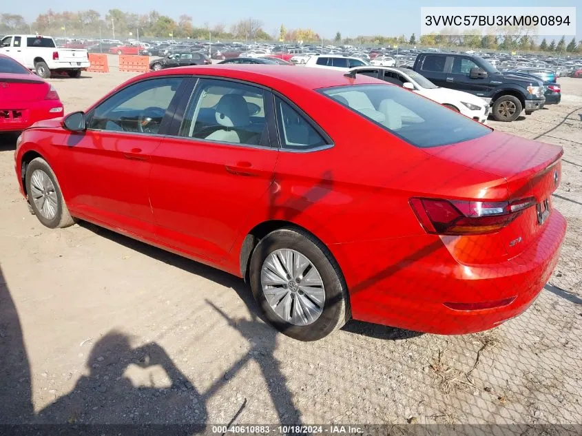 2019 Volkswagen Jetta 1.4T R-Line/1.4T S/1.4T Se VIN: 3VWC57BU3KM090894 Lot: 40610883