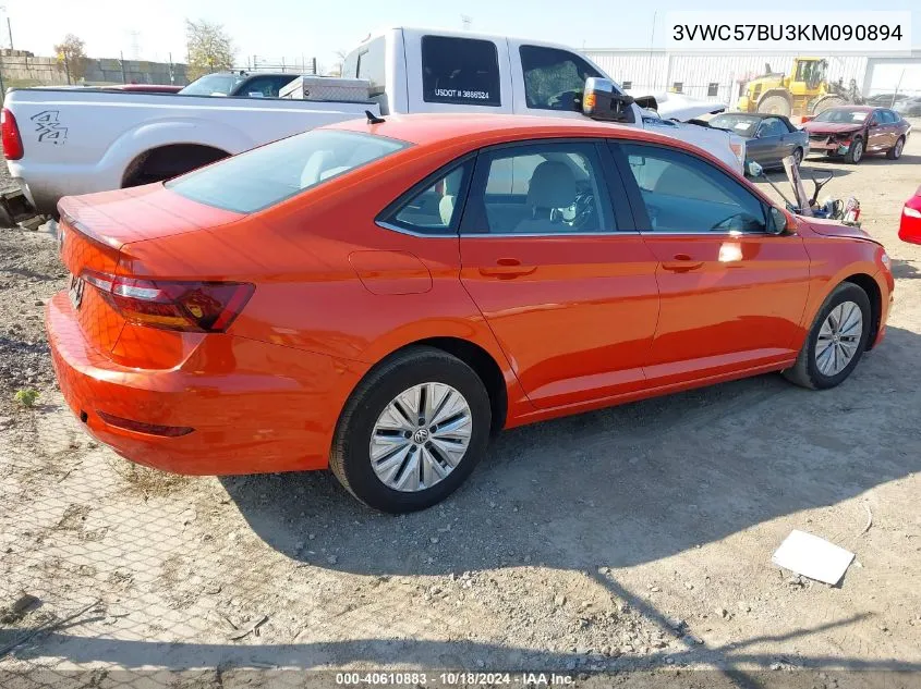 2019 Volkswagen Jetta 1.4T R-Line/1.4T S/1.4T Se VIN: 3VWC57BU3KM090894 Lot: 40610883