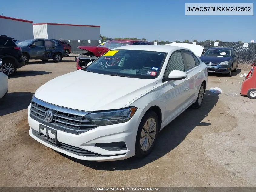 2019 Volkswagen Jetta 1.4T R-Line/1.4T S/1.4T Se VIN: 3VWC57BU9KM242502 Lot: 40612454