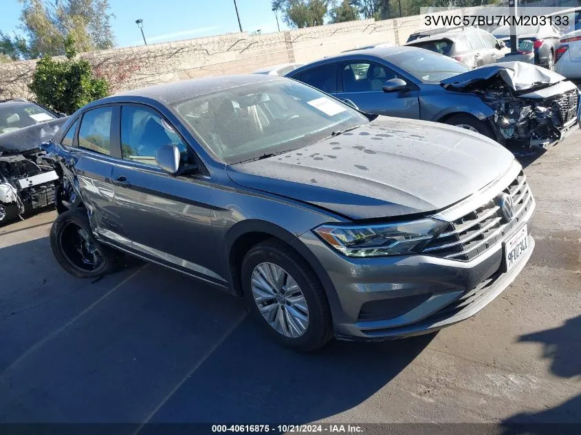 2019 Volkswagen Jetta S/Se/R-Line VIN: 3VWC57BU7KM203133 Lot: 40616875