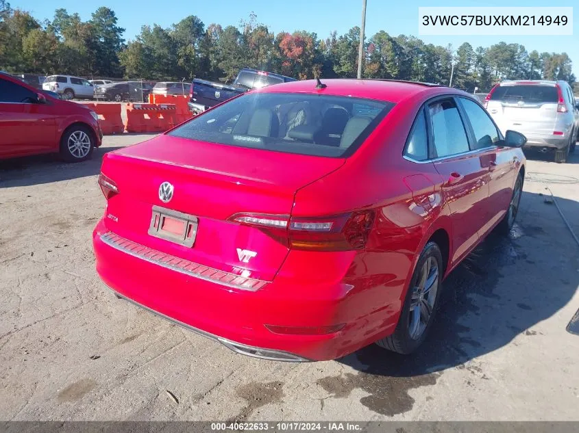 2019 Volkswagen Jetta 1.4T R-Line/1.4T S/1.4T Se VIN: 3VWC57BUXKM214949 Lot: 40622633