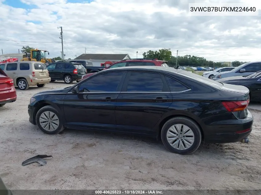 2019 Volkswagen Jetta 1.4T R-Line/1.4T S/1.4T Se VIN: 3VWCB7BU7KM224640 Lot: 40625523