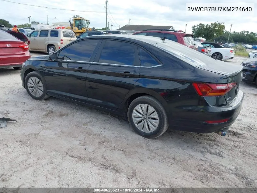 2019 Volkswagen Jetta 1.4T R-Line/1.4T S/1.4T Se VIN: 3VWCB7BU7KM224640 Lot: 40625523