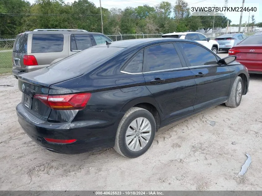 2019 Volkswagen Jetta 1.4T R-Line/1.4T S/1.4T Se VIN: 3VWCB7BU7KM224640 Lot: 40625523