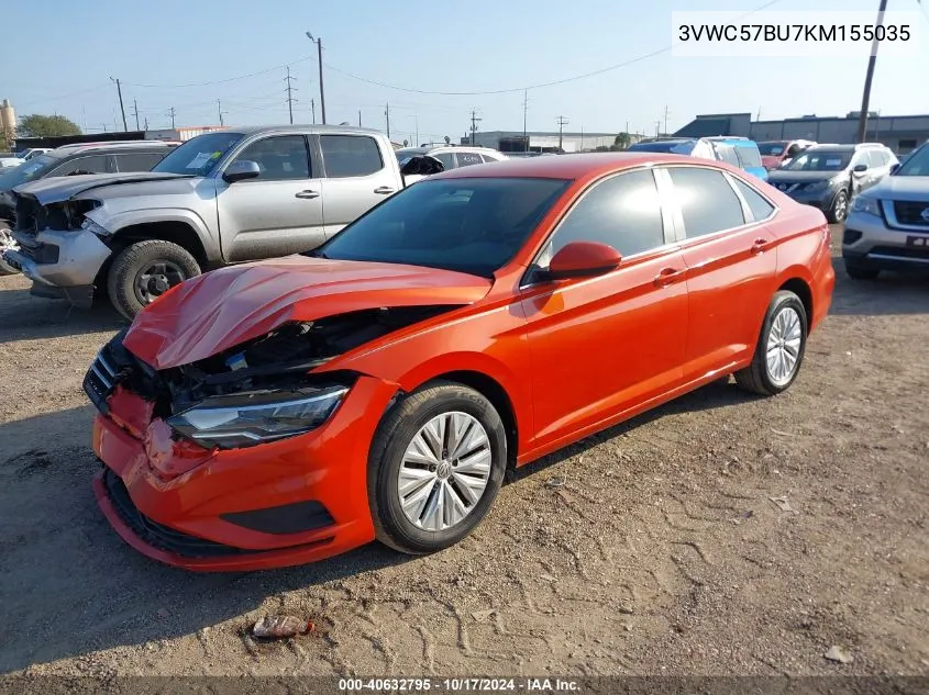 2019 Volkswagen Jetta 1.4T R-Line/1.4T S/1.4T Se VIN: 3VWC57BU7KM155035 Lot: 40632795