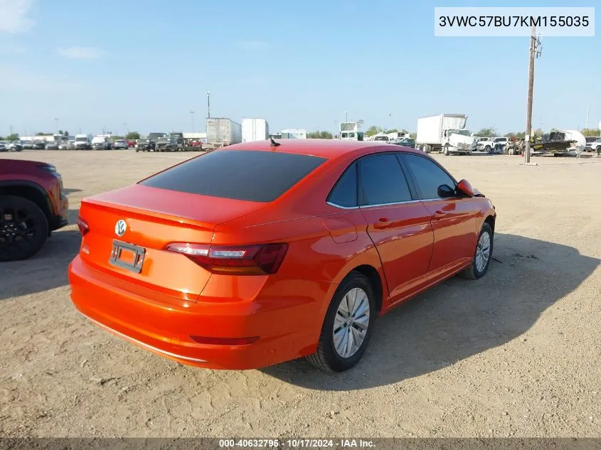 2019 Volkswagen Jetta 1.4T R-Line/1.4T S/1.4T Se VIN: 3VWC57BU7KM155035 Lot: 40632795