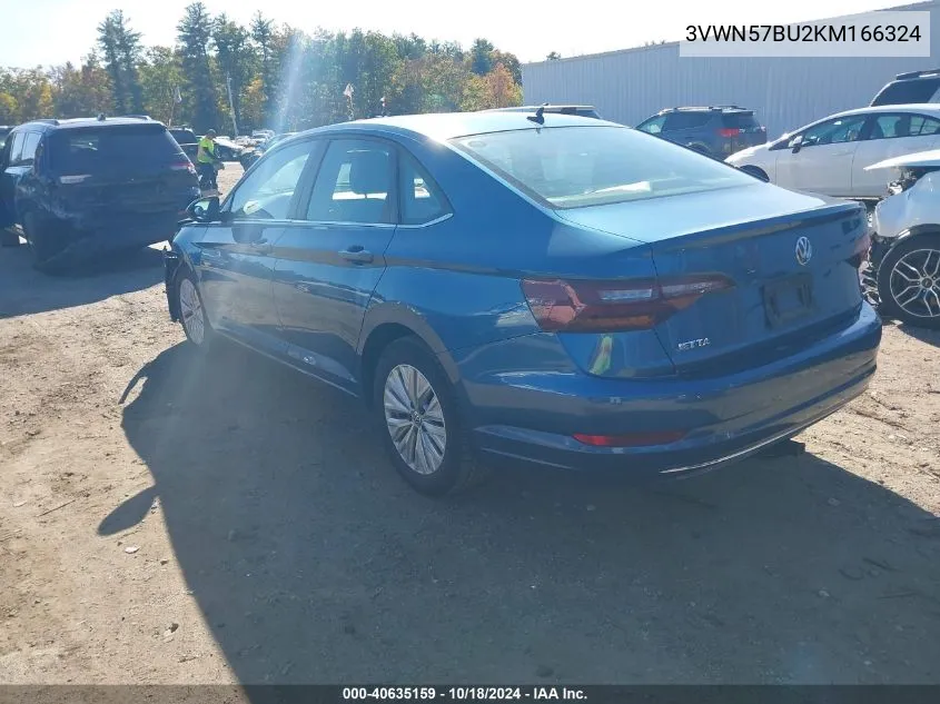 2019 Volkswagen Jetta 1.4T S VIN: 3VWN57BU2KM166324 Lot: 40635159