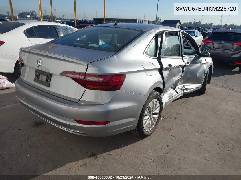 2019 Volkswagen Jetta 1.4T R-Line/1.4T S/1.4T Se VIN: 3VWC57BU4KM228720 Lot: 40636582