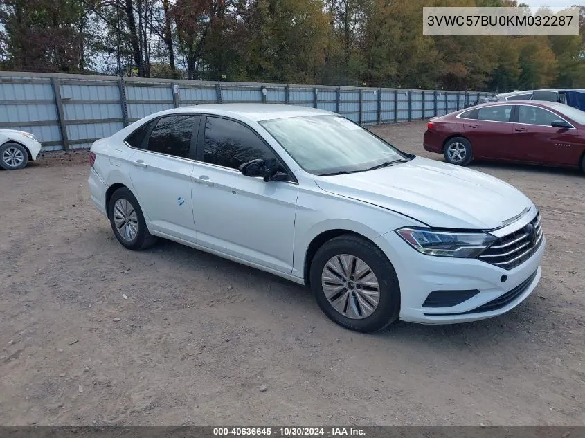 2019 Volkswagen Jetta 1.4T R-Line/1.4T S/1.4T Se VIN: 3VWC57BU0KM032287 Lot: 40636645