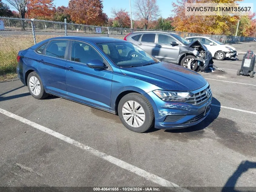 2019 Volkswagen Jetta 1.4T R-Line/1.4T S/1.4T Se VIN: 3VWC57BU1KM135637 Lot: 40641655