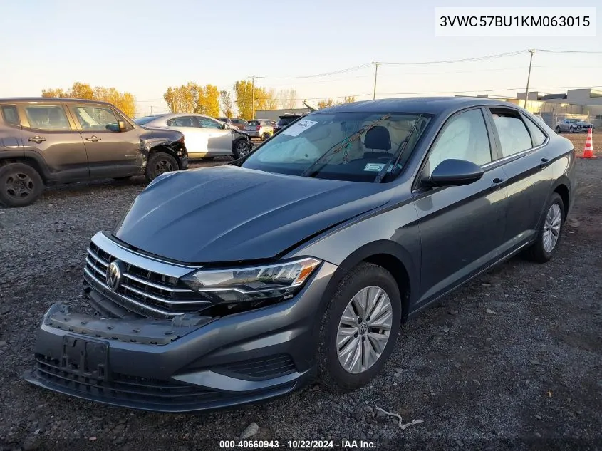 2019 Volkswagen Jetta 1.4T R-Line/1.4T S/1.4T Se VIN: 3VWC57BU1KM063015 Lot: 40660943