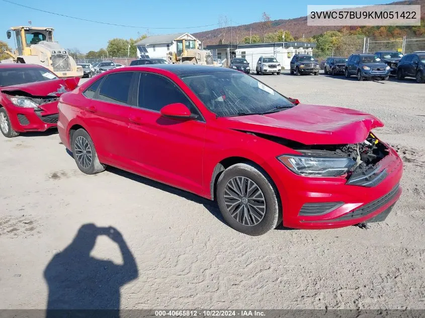 2019 Volkswagen Jetta 1.4T R-Line/1.4T S/1.4T Se VIN: 3VWC57BU9KM051422 Lot: 40665812