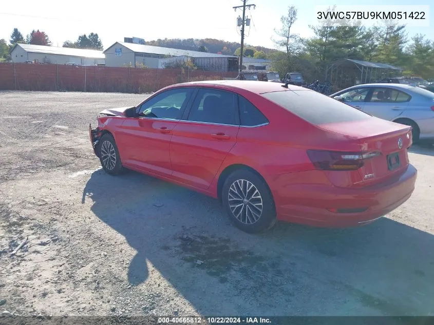 2019 Volkswagen Jetta 1.4T R-Line/1.4T S/1.4T Se VIN: 3VWC57BU9KM051422 Lot: 40665812