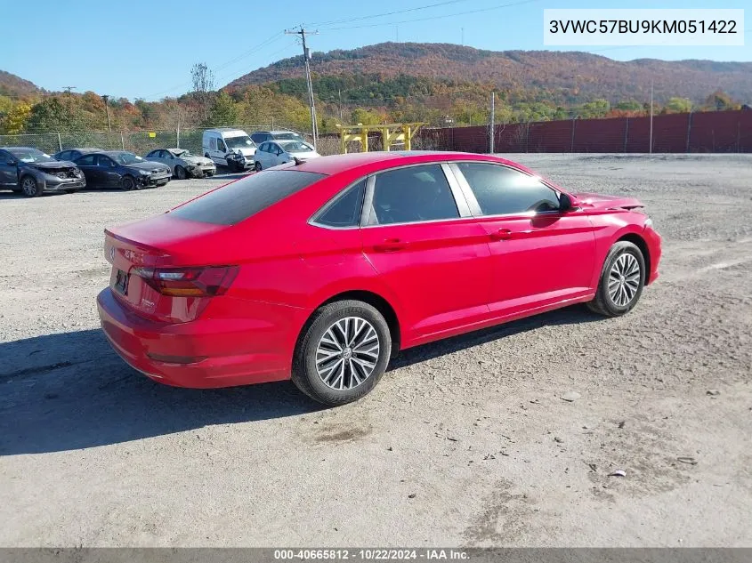 2019 Volkswagen Jetta 1.4T R-Line/1.4T S/1.4T Se VIN: 3VWC57BU9KM051422 Lot: 40665812