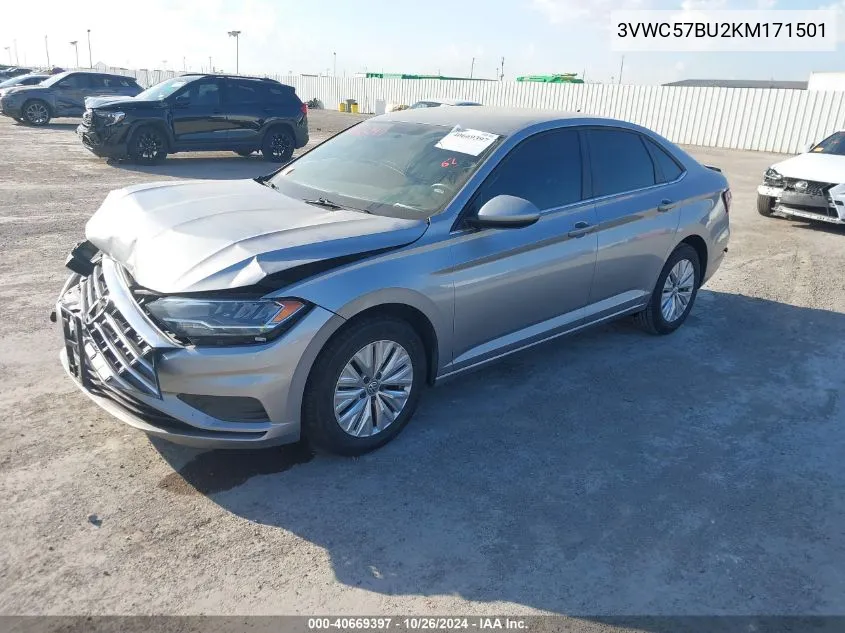 2019 Volkswagen Jetta 1.4T R-Line/1.4T S/1.4T Se VIN: 3VWC57BU2KM171501 Lot: 40669397