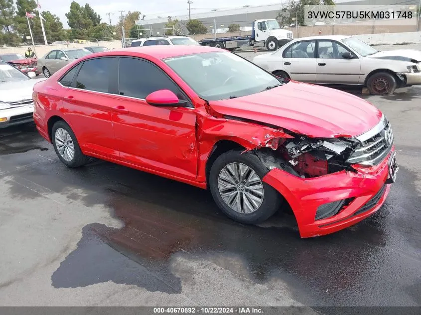 2019 Volkswagen Jetta 1.4T R-Line/1.4T S/1.4T Se VIN: 3VWC57BU5KM031748 Lot: 40670892