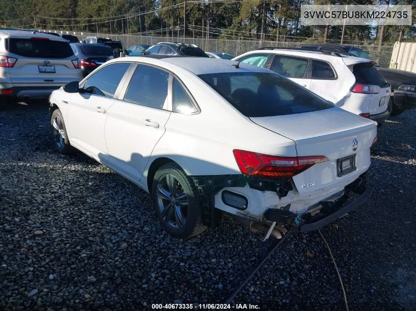 2019 Volkswagen Jetta 1.4T R-Line/1.4T S/1.4T Se VIN: 3VWC57BU8KM224735 Lot: 40673335