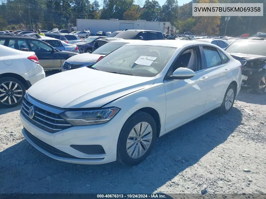 2019 Volkswagen Jetta 1.4T S VIN: 3VWN57BU5KM069358 Lot: 40676313