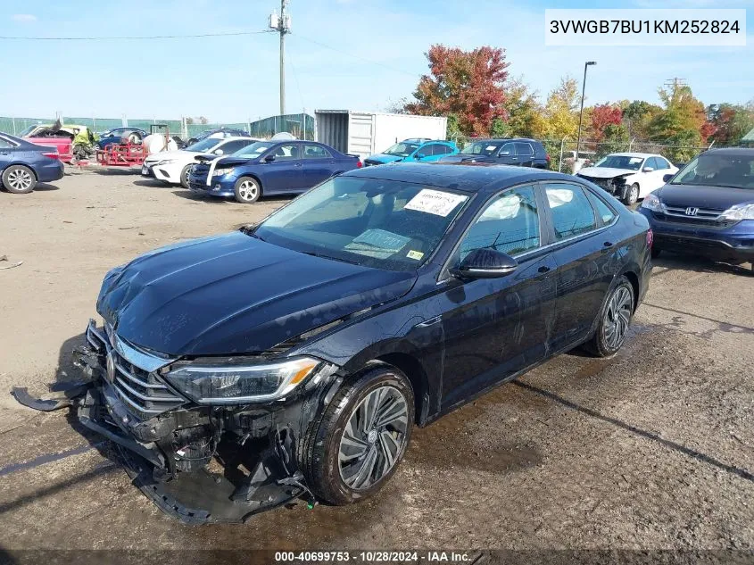 2019 Volkswagen Jetta 1.4T Sel Premium VIN: 3VWGB7BU1KM252824 Lot: 40699753