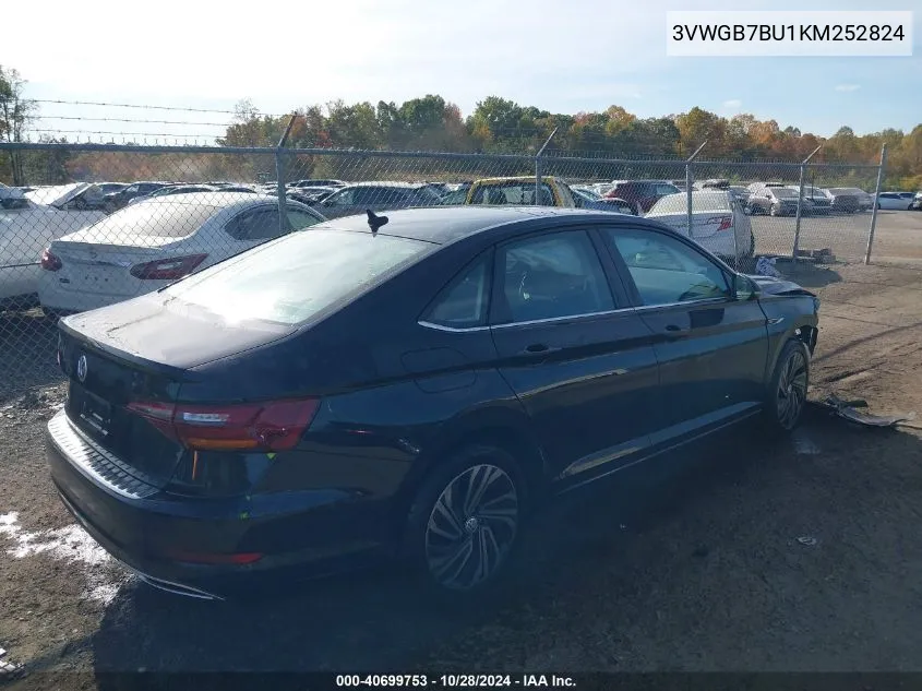 2019 Volkswagen Jetta 1.4T Sel Premium VIN: 3VWGB7BU1KM252824 Lot: 40699753