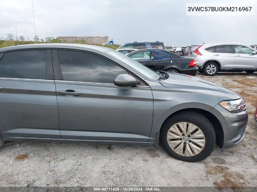 2019 Volkswagen Jetta 1.4T R-Line/1.4T S/1.4T Se VIN: 3VWC57BU0KM216967 Lot: 40711435