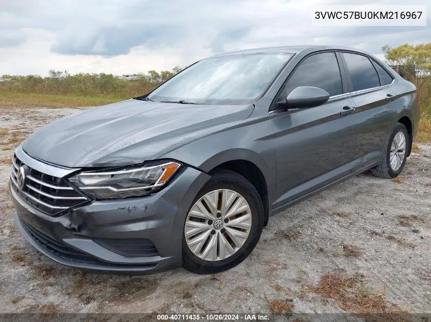 2019 Volkswagen Jetta 1.4T R-Line/1.4T S/1.4T Se VIN: 3VWC57BU0KM216967 Lot: 40711435