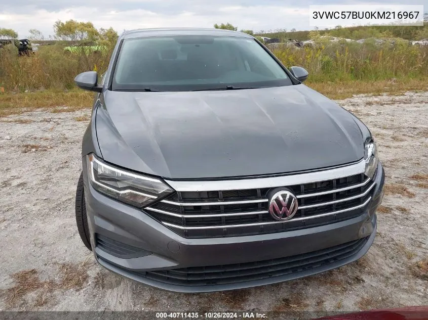 2019 Volkswagen Jetta 1.4T R-Line/1.4T S/1.4T Se VIN: 3VWC57BU0KM216967 Lot: 40711435