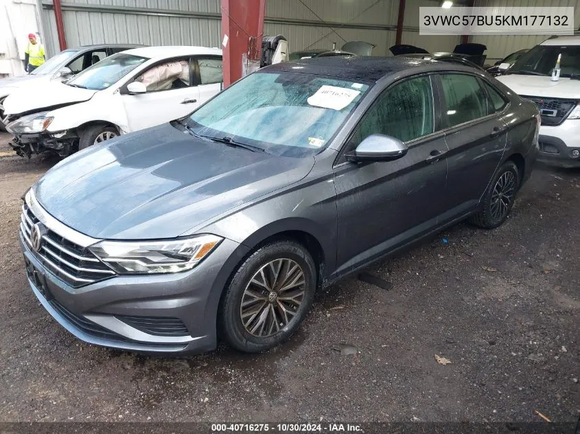 2019 Volkswagen Jetta 1.4T R-Line/1.4T S/1.4T Se VIN: 3VWC57BU5KM177132 Lot: 40716275