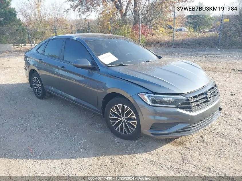 2019 Volkswagen Jetta 1.4T Sel VIN: 3VWEB7BU3KM191984 Lot: 40717490