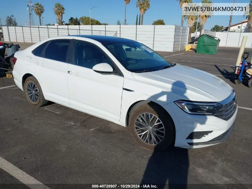 2019 Volkswagen Jetta 1.4T Sel VIN: 3VWE57BU6KM004731 Lot: 40728907