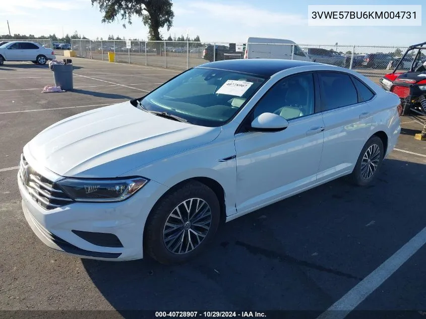 2019 Volkswagen Jetta 1.4T Sel VIN: 3VWE57BU6KM004731 Lot: 40728907