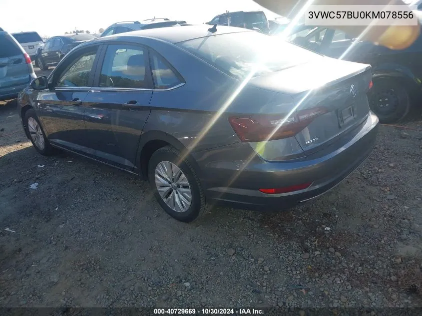 2019 Volkswagen Jetta 1.4T R-Line/1.4T S/1.4T Se VIN: 3VWC57BU0KM078556 Lot: 40729669