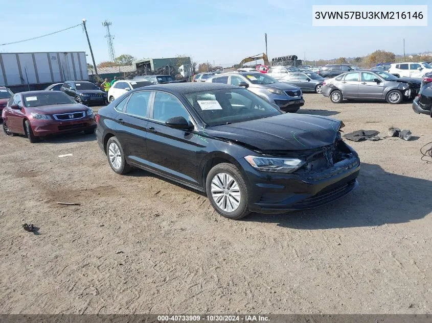 2019 Volkswagen Jetta 1.4T S VIN: 3VWN57BU3KM216146 Lot: 40733909