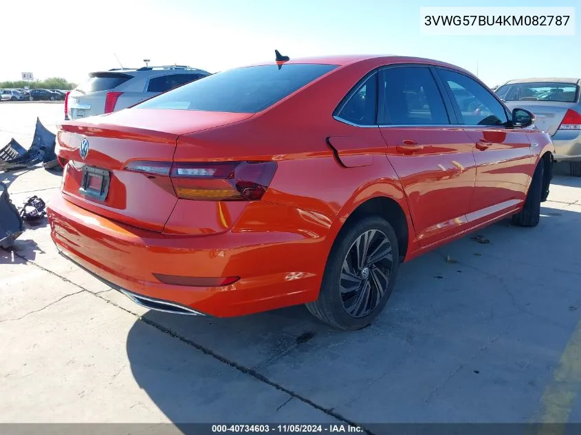 2019 Volkswagen Jetta 1.4T Sel Premium VIN: 3VWG57BU4KM082787 Lot: 40734603