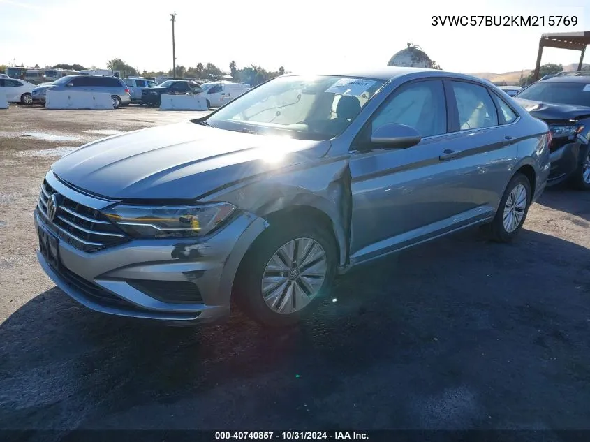 2019 Volkswagen Jetta 1.4T R-Line/1.4T S/1.4T Se VIN: 3VWC57BU2KM215769 Lot: 40740857