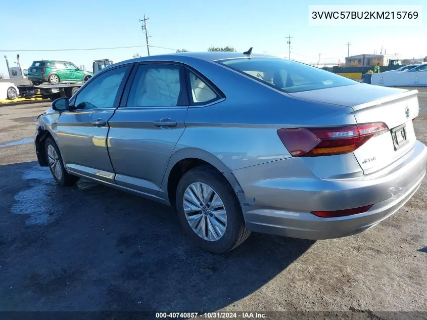 2019 Volkswagen Jetta 1.4T R-Line/1.4T S/1.4T Se VIN: 3VWC57BU2KM215769 Lot: 40740857