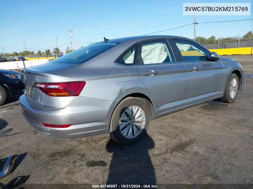 2019 Volkswagen Jetta 1.4T R-Line/1.4T S/1.4T Se VIN: 3VWC57BU2KM215769 Lot: 40740857